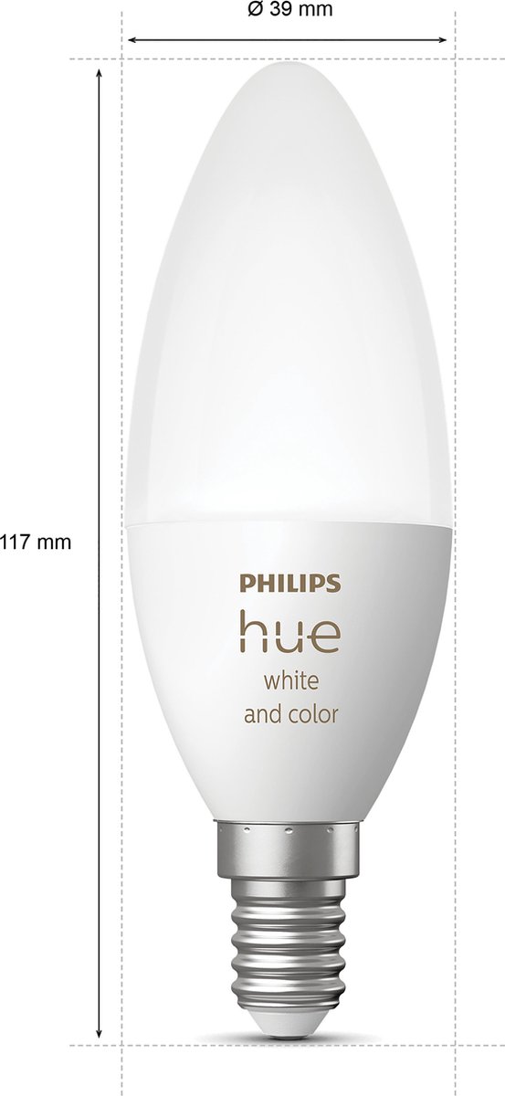 Philips Hue Starterspakket - E14 Slimme Verlichting thumbnail 6