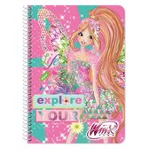 notitieboek Winx meisjes B5 roze 60 pagina's