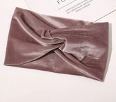 Fliex - haarband - fluweel - knoop - roze