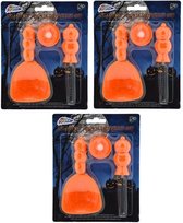 Halloween pompoen decoratie/snij kit - set van 3 stuks (kunststof/metaal)