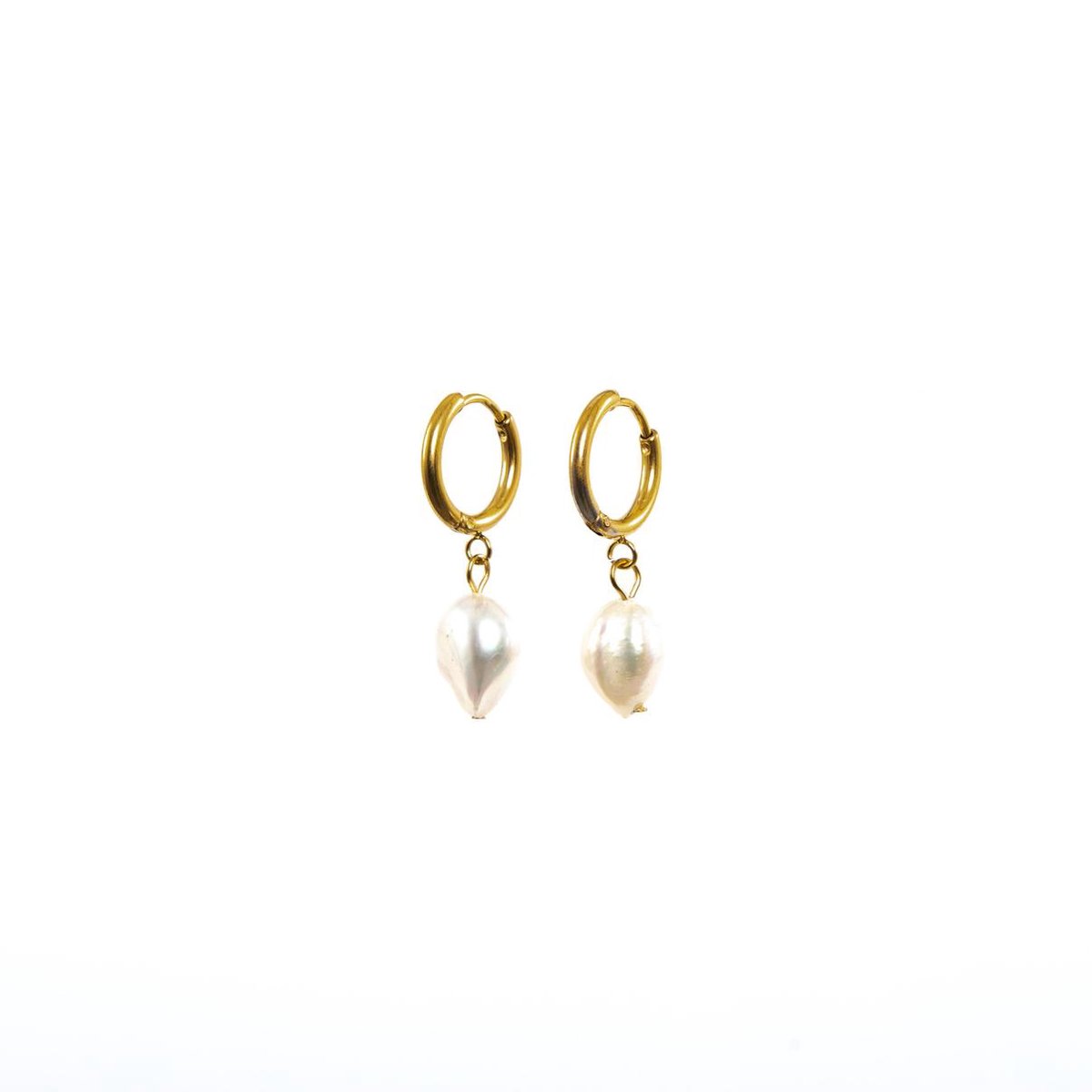 Lunar Wolff - Freshwater Pearl Earrings Set - Gold Plated