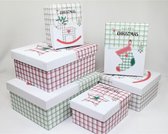 Mooie Geschenkdozen/Cadeauverpakking - 6stuks/6formaten - KERST collectie