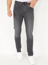 Stretch Heren Spijkerbroek Regular Fit Jeans - DP19- Grijs