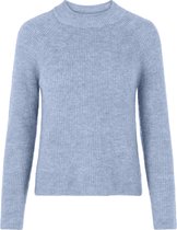 PIECES PCELLEN LS O-NECK KNIT BC Dames Trui Kentucky Blue - Maat XL