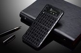 Samsung Galaxy Z Flip 3 Hoesje met Krokodillenprint Back Cover Zwart