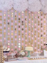 Slinger Ster Glitter Goud / Rose - Guirlande - Vlaggenlijn – Vlag | Kerst - Christmas | Huwelijk - Geboorte - Feest - Verjaardag - Jubileum - Bruiloft - Babyshower - Event - Wedding - Birthday party - Veranda – Decoratie | DH Collection