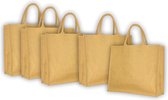 Jute Tas - 5 Stuks - Shopper - 40 x 15 x 35 - Strandartikelen beach bags / shoppers