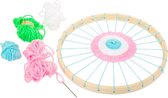 houten weefgetouw junior 21 cm blank 6-delig