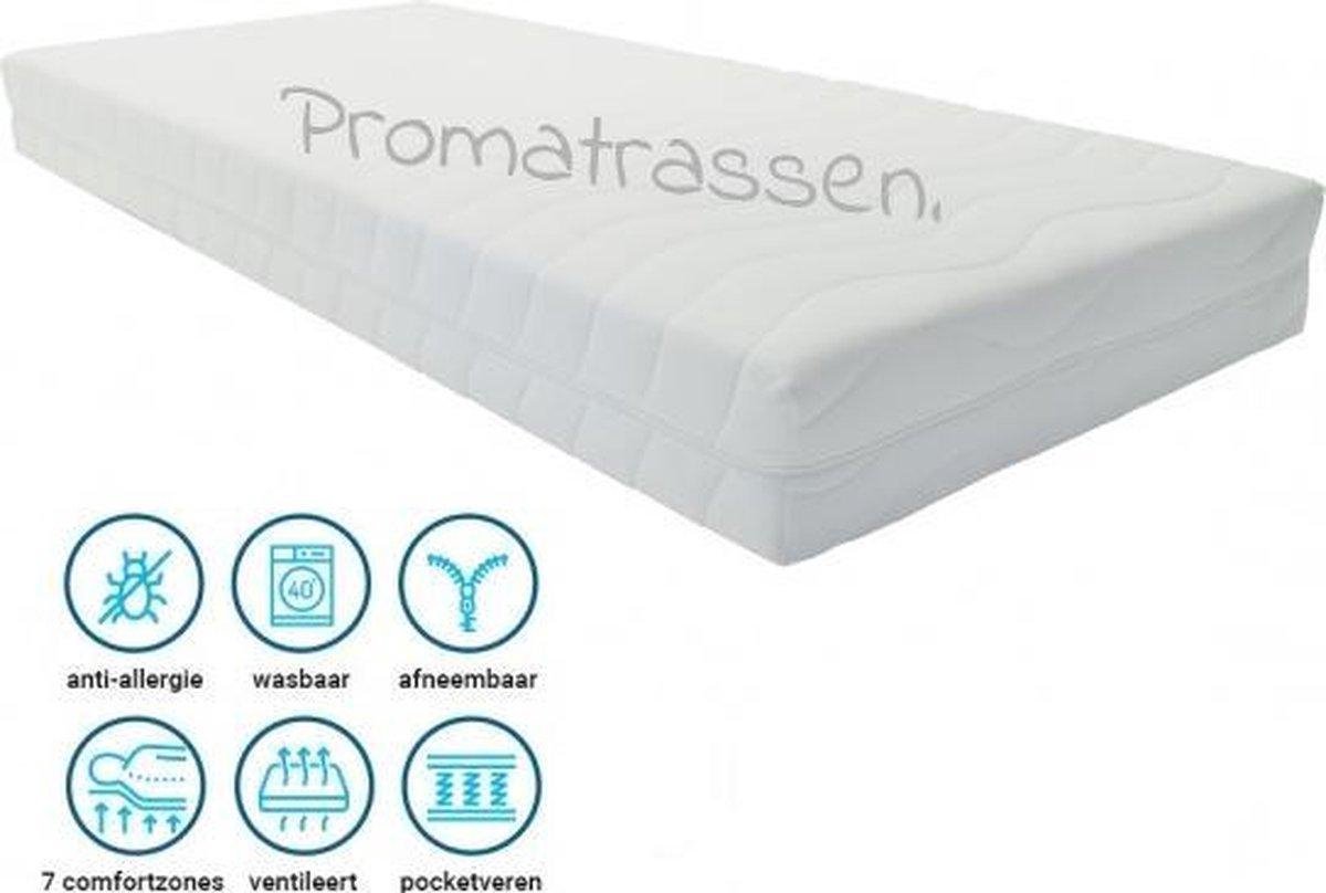Pocketvering Matras - 7 zone - Koudschuim - Pocketvering - Matras - 180x200 - Dikte - 21cm Dik