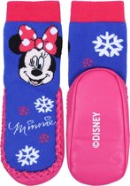 Blauw-roze, warme meisjessokken met antislip Minnie Mouse Disney MAAT 27-28 EU