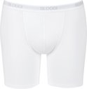 Wit katoenen boxershort voor heren met een grijze Sloggi-band.