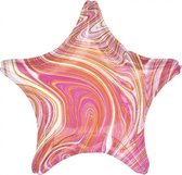 folieballon Pink Star 45 cm metallic