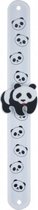 klaparmband Panda zwart/wit 21 cm