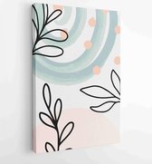Canvas schilderij - Minimal hand drawn organic shapes floral design for wall art, prints, cover, poster, Fabric pattern. 2 -    – 1859431876 - 50*40 Vertical