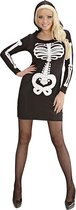 Widmann - Spook & Skelet Kostuum - Glamour Skelet Meisje - Vrouw - - Large - Halloween - Verkleedkleding