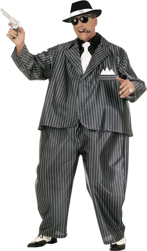 - Maffia - Gangster Fat Capone Kostuum Man - grijs - One Size -... | bol.com