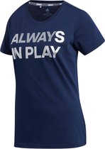 adidas Performance W In Play Tee T-shirt Vrouwen blauw S.