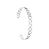 Armband - Bangel Armband Mozaik - Sieraden - Juwelen - Armband - Zilver - Stainless Steel - Rvs - Staal - Vrouwen - 6 cm - Michelle Bijou