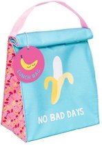 lunchtas No Bad Days junior 18 x 22 cm blauw