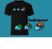 pokemon t-shirt starter Bulbasaur pixel evolutie Maat 152