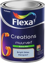 Flexa Creations Muurverf - Extra Mat - Mengkleuren Collectie - Kleur van het Jaar 2022 - Bright Skies - 1 liter