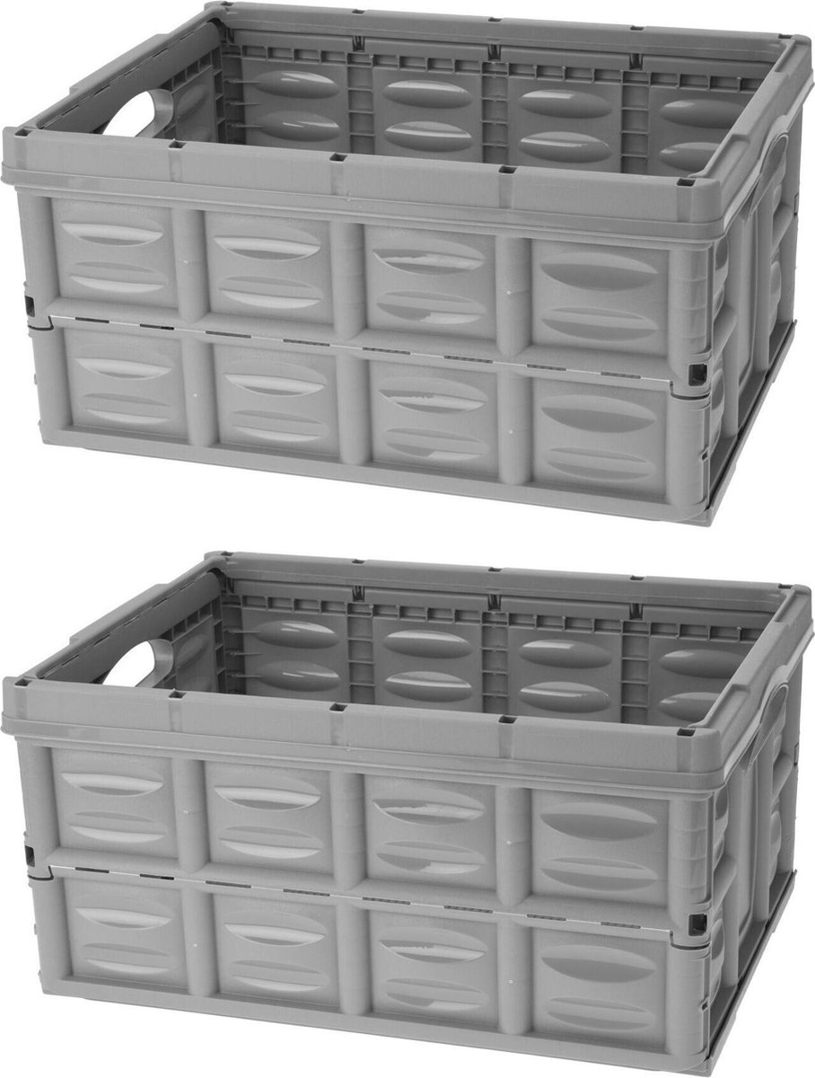 3x Vouwkratten/inklapbare boodschappenkratten/opberg kratten 53 x 40 x