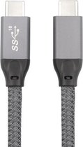 100W USB-C / Type-C mannelijk naar USB-C / Type-C mannelijk volledig functionele datakabel met E-markering, kabellengte: 0,5 m