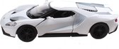 Metalen auto Ford GT 2017 12,5 cm wit