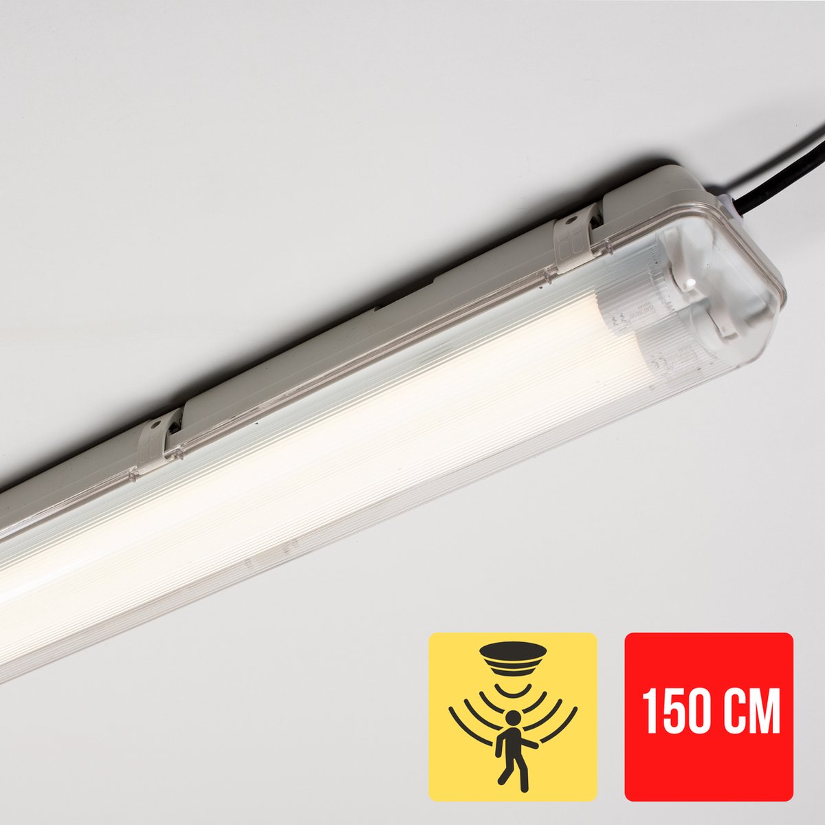 Proventa Outdoor LED TL Armatuur met bewegingssensor en daglichtsensor - IP65 - 120 cm - Tl-buizen - Tl-armaturen - Tl-verlichting