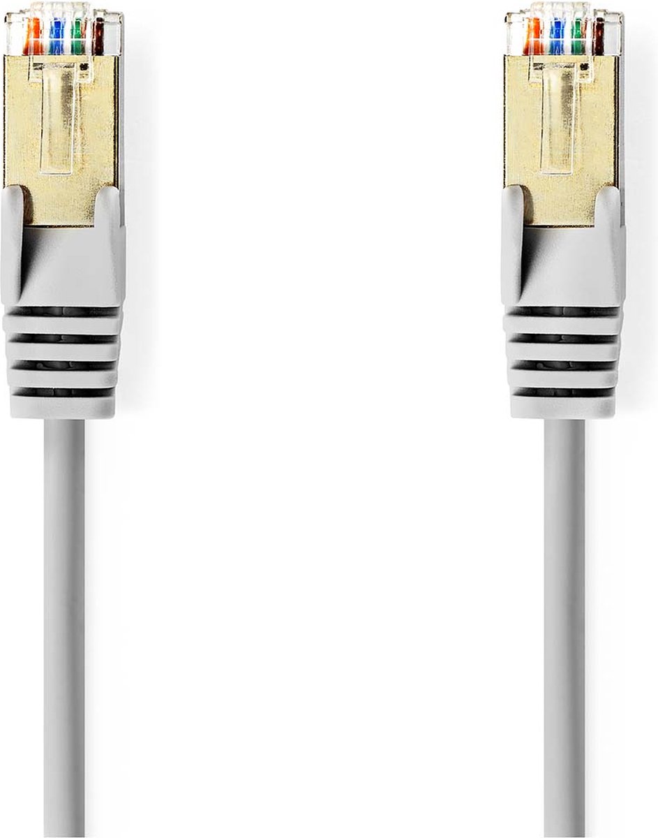 Nedis CAT5e Netwerkkabel - SF/UTP - RJ45 Male - RJ45 Male - 0.50 m - Rond - PVC - Grijs - Polybag