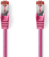 CAT6-kabel | RJ45 Male | RJ45 Male | S/FTP | 0.50 m | Rond | LSZH | Roze | Polybag