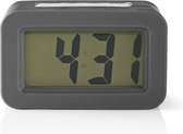 Nedis Digitale Bureau-Wekker - LCD met Achtergrondverlichting - 3.5 cm - Achtergrondverlichting - Snoozefunctie - Nee - Grijs / Wit