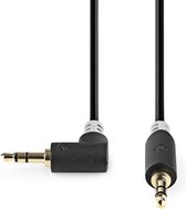 Nedis Stereo-Audiokabel - 3,5 mm Male - 3,5 mm Male - Verguld - 0.50 m - Rond - Antraciet - Doos