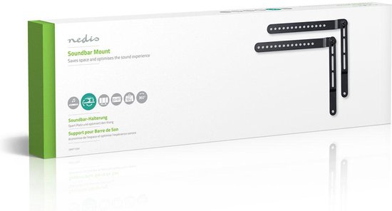Nedis Soundbar Beugel - Geschikt voor: Universeel - Met TV Bevestiging - 10 kg - Draaibaar - Staal - Zwart van Nedis — afbeelding 5