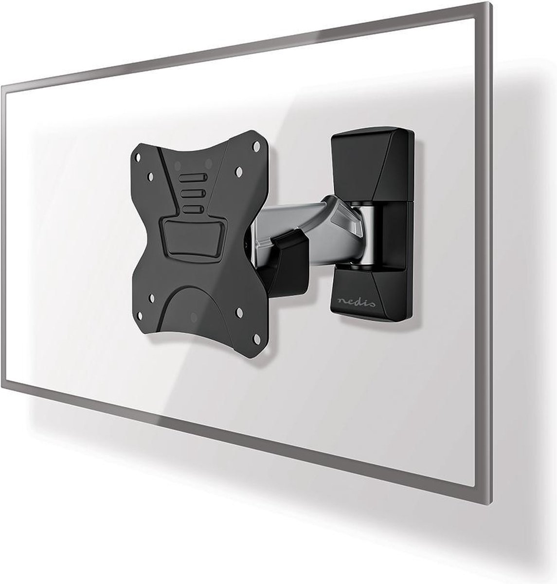 Nedis Draai- en Kantelbare TV-Muurbeugel | 13-26 " | Maximaal schermgewicht: 30 kg | Kantelbaar | Draaibaar | Minimale muurafstand: 50 mm | Maximale muurafstand: 210 mm | 2 Draaipunt(en) | Staal | Zwart