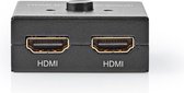 HDMI™-Switch | 3-Poorts | 1 x HDMI™ Input / 2x HDMI™ Input | 1x HDMI™ Output / 2x HDMI™ Output | 4K@60Hz | 6 Gbps | Metaal | Antraciet