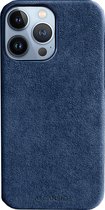 Apple iPhone 13 Pro Max Hoesje - Alcanside - Serie - Nylon Backcover - Ocean Blue - Hoesje Geschikt Voor Apple iPhone 13 Pro Max