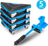 Innovaland ® Meubelroller Set Premium - 4x Meubeltransporter Trolley Transporthulp - 5 Delige Meubelverplaatser - Meubelglijders - Meubelhondje - Meubel Roller - 800kg -Kerst Cadeau - Voor Ma