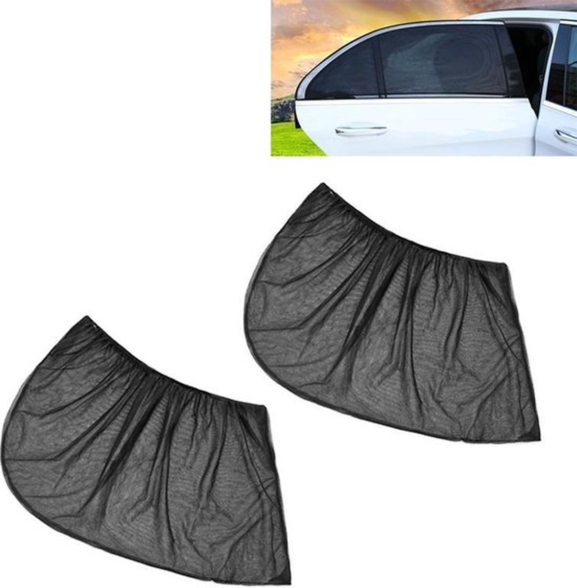 2 stuks Luxe Zonneschermen Auto - Zonwering - UV Protectie - Protection - Zomer - Hitte - Koel – Zonder Zuignappen - Zijruit - Baby - Kind - Volwassenen Bescherming - Sunshade Car