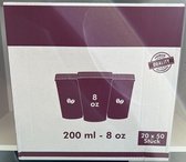 Kartonnen beker, Koffie Kopjes,  200 ml 8 oz, 1000 stuks Doos - Café tasse - Coffee cup - Voordeeldoos - Drinkbekers