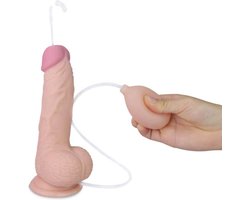 Lusty Spuitende Dildo - 17.8 x 4.4 CM - Squirting Dildo - Ejaculerende Dildo - Met Zuignap en Balzak - Natuurlijke Realistische Dildo