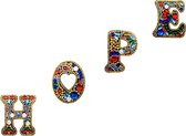 Diamond Painting "JobaStores®" Sleutelhanger Letters Hope (4 stuks)