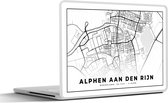 Laptop sticker - 10.1 inch - Plattegrond - Alphen aan den Rijn - Nederland - 25x18cm - Laptopstickers - Laptop skin - Cover