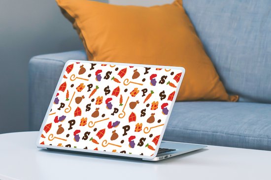 Autocollant pour ordinateur portable - 11,6 pouces - Décoration Sinterklaas - Saint - Enfants - Garçons - Filles - Enfant - 30x21cm - Autocollants pour ordinateur portable - Skin pour ordinateur portable - Couverture