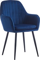 Eetkamerstoel Demi fluweel velvet met armleuning set van 2 stuks