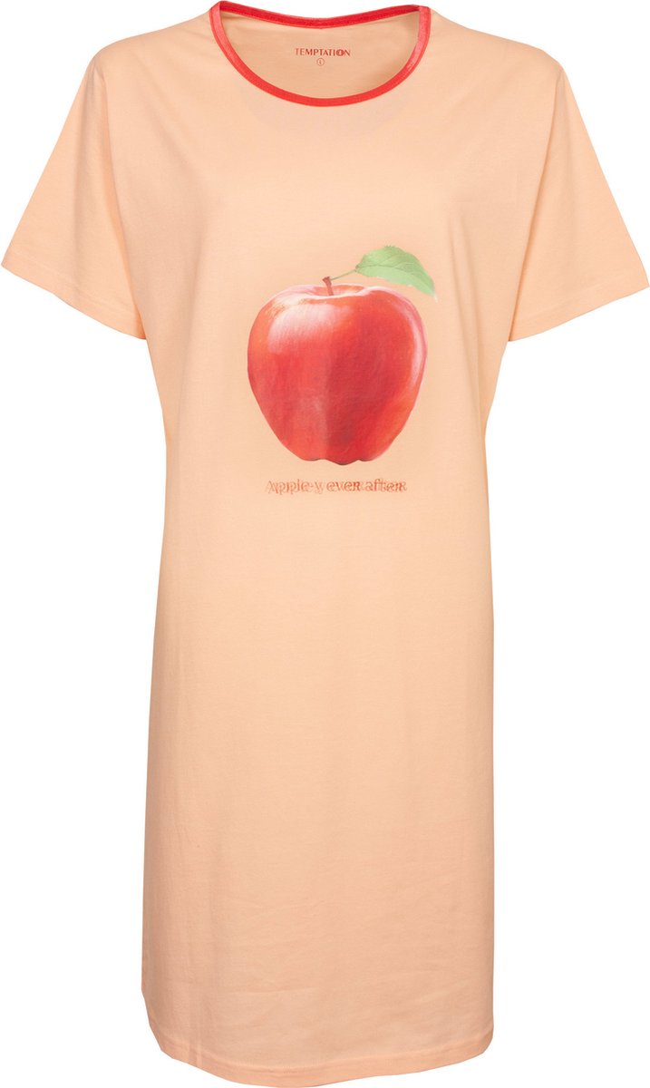 Temptation Dames Nachthemd - Bigshirt - Oranje geel