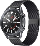 Milanese watch bandje - 22mm - Zwart - Geschikt voor Samsung Galaxy Watch