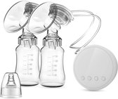 Nuvance - Dubbel Draagbare Elektrische Borstkolf - Inclusief Melkfles - 300ml - Handkolf - Kolfapparaten - Borstvoeding - 18 Standen - BPA Vrij