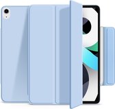 Hoes geschikt voor Apple iPad Mini 2021 – Magnetische Smart Folio Book Case – Hemelsblauw - Apple Pencil Case - iPad Mini 6 - iPad Hoesje - Ipad Case - Ipad Hoes - Autowake - Magnetic - Tri-fold - Tablethoes - Smartcase - Smartfolio