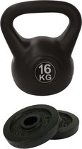 Tunturi - Fitness Set - Halterschijven 2 x 1,25 kg - Kettlebell 16 kg